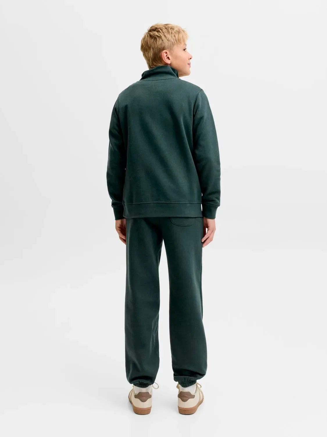 Штаны спортивные с логотипом JPSTKANE SOHO SWEAT PANTS JNR Jack & Jones Junior, зеленый — фото 3