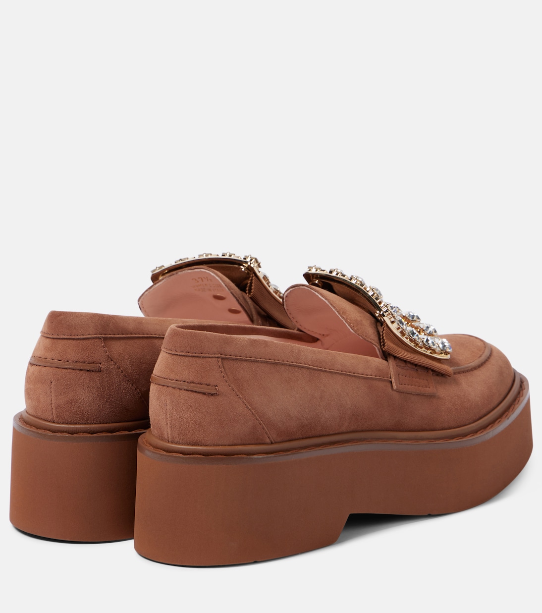 Замшевые лоферы Viv' Rangers на платформе Roger Vivier, Cognac Scuro — фото 2
