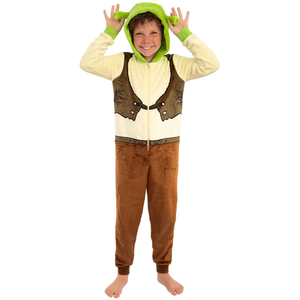 Детский комбинезон-пижама с капюшоном и 3D ушами Shrek Dreamworks, Multi — фото 2