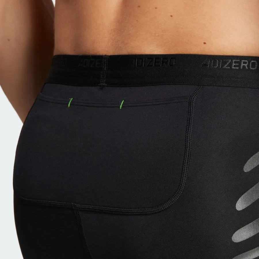 Спортивные тайтсы с компрессией Adizero Control Running Short Leggings adidas, Черный — фото 4