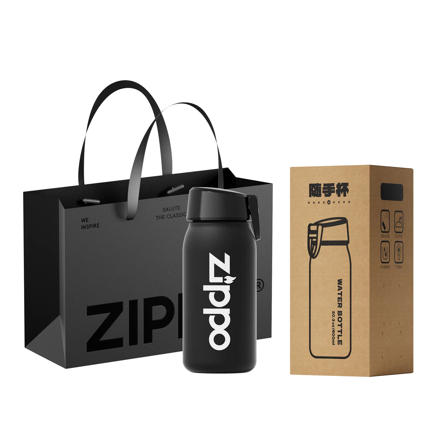 Пластиковая кружка 600 мл ZCT-60015 ZIPPO, Sheer Black