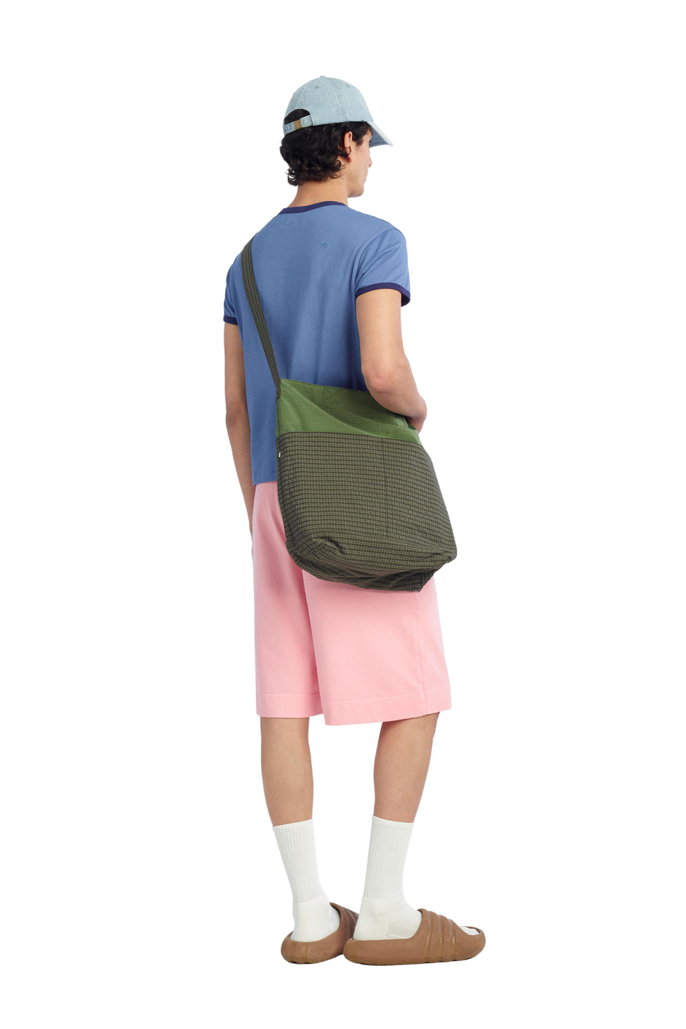 Футболка Zara Benito Antonio Collection Slim Cropped Rib Contrast, синий — фото 2