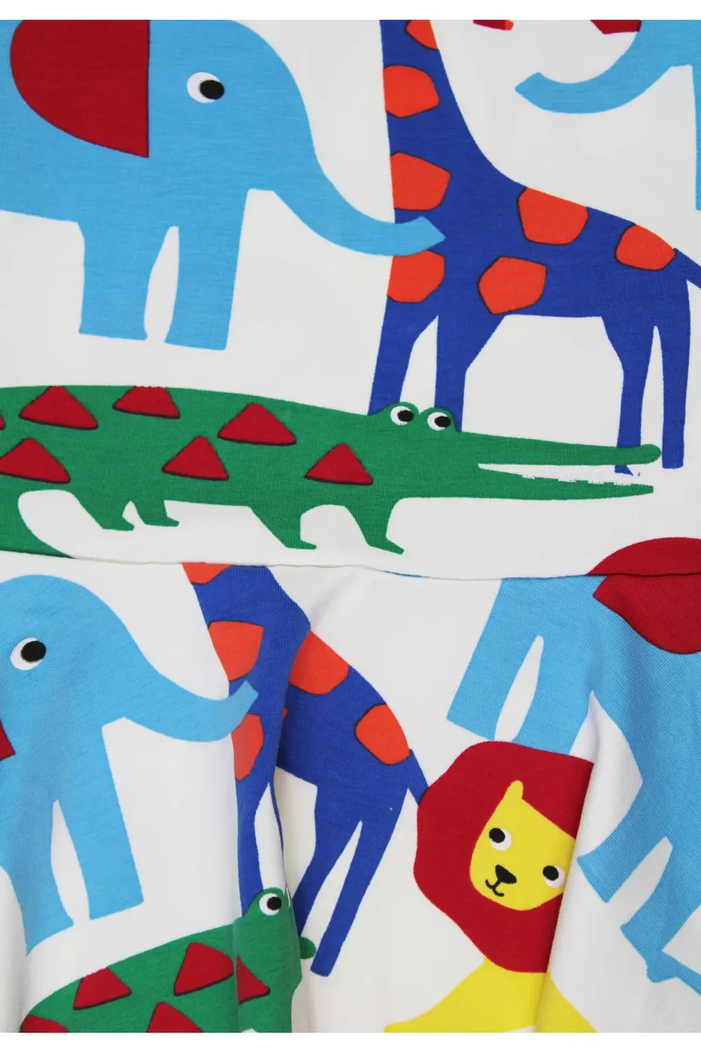 Детское платье-трапеция с длинным рукавом Safari print Toby Tiger, Multi — фото 2