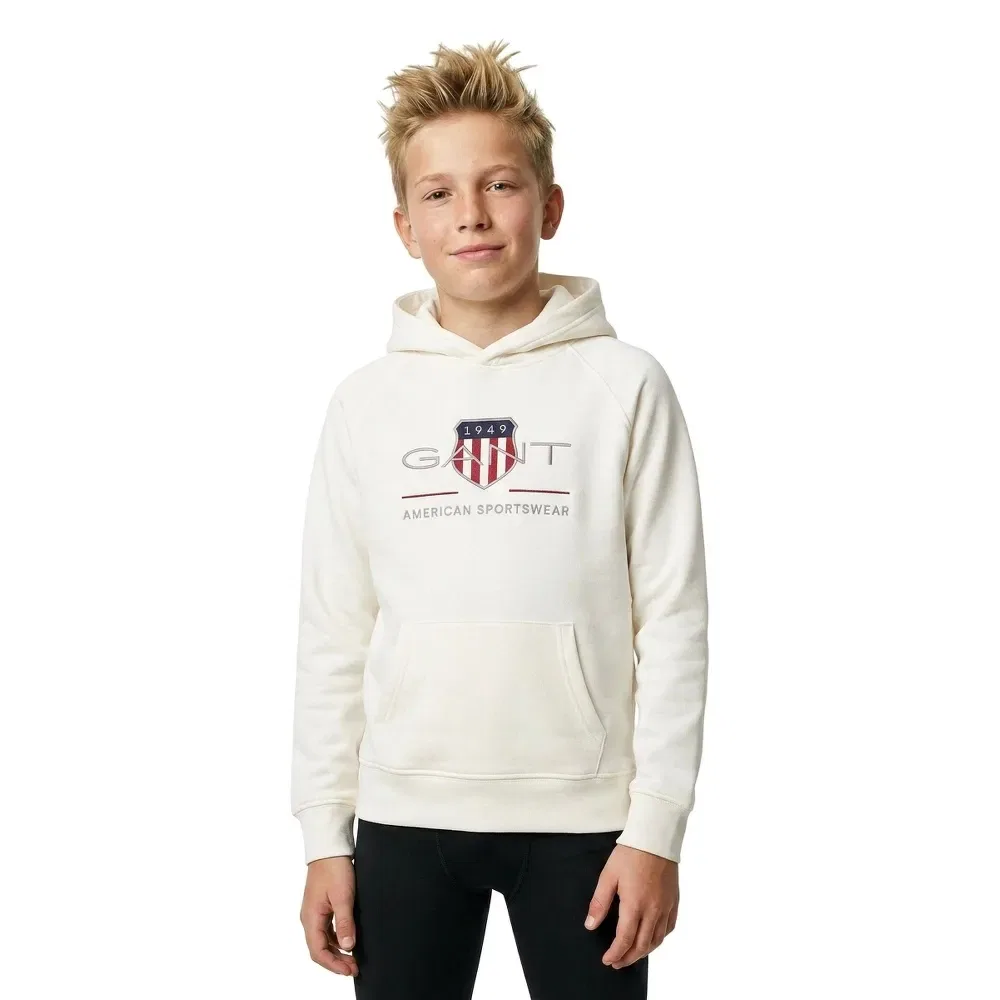 Детский худи Gant, White — фото 2