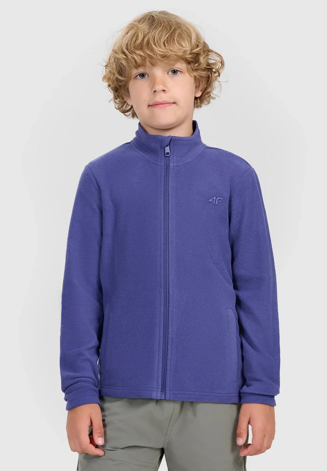Polar slim ze stójką chłopięcy - флисовая куртка 4F, Royal Blue — фото 2