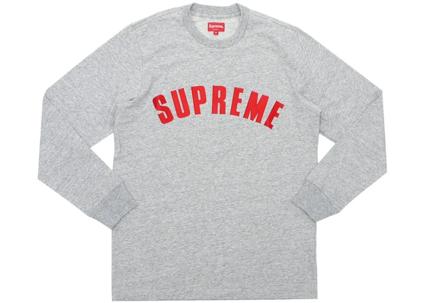 Мужской топ с длинным рукавом Supreme Arc Logo, цвет Heather Grey
