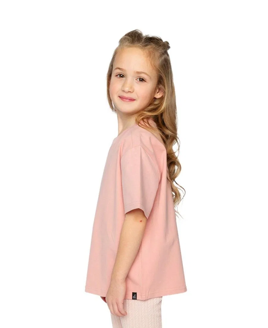 Футболка с коротким рукавом из плотного джерси, модель Girls Must-Haves Deux par Deux, Pink — фото 3