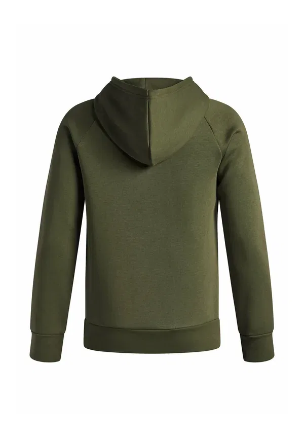 Худи с капюшоном хлопок/полиэстер Rival fleece big logo Under Armour, Marine Od Green, зеленый — фото 2