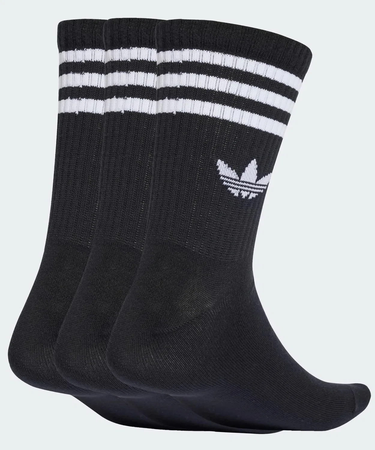 Мужские носки-гольфы с тремя полосками, комплект из 3 пар Adidas, Black — фото 2