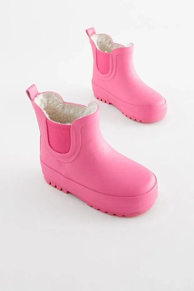 Детские сапоги для девочек с флисом Candy Pink Fleece Lined Boots Next Baby, Pink
