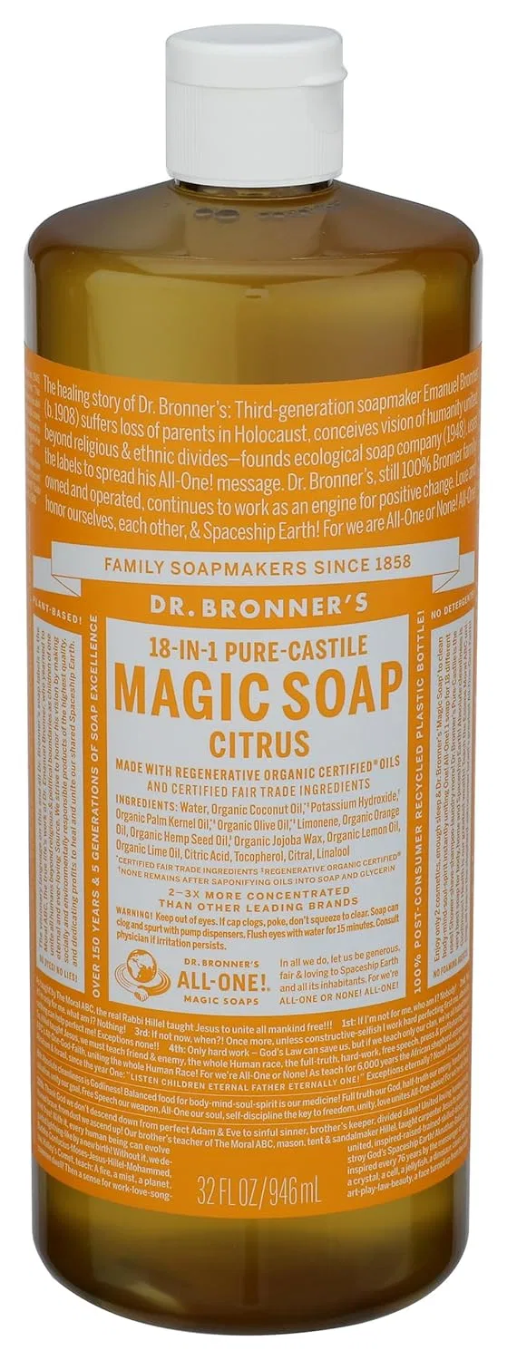 Жидкое мыло Dr. Bronner's Organic Citrus Orange Pure-Castile, 946 мл