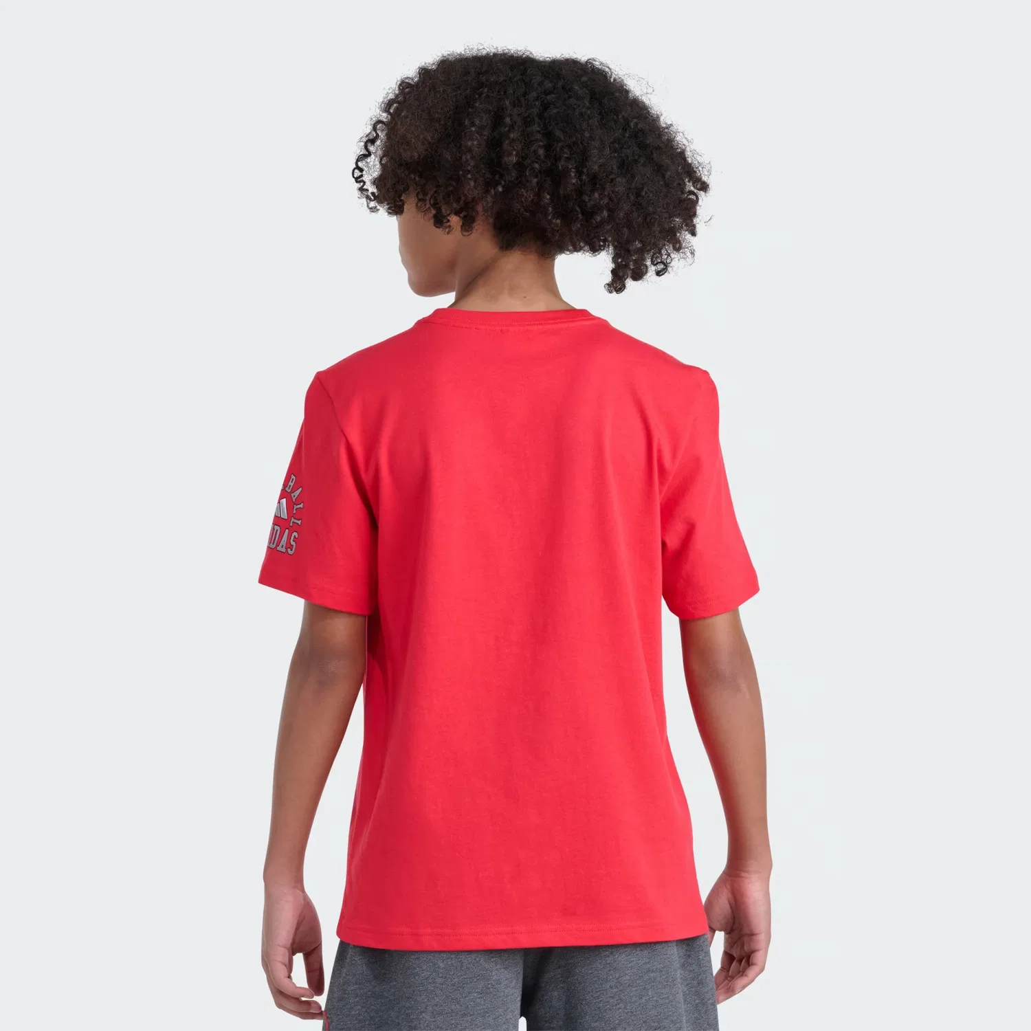 Детская футболка с коротким рукавом и бейсбольной эмблемой Baseball Emblem Adidas Sportswear, рубиновый