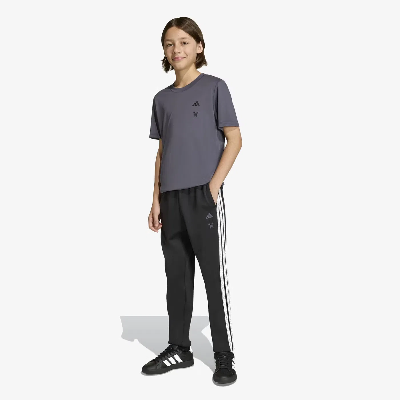 Футболка тренировочная с принтом Minecraft Adidas, аврора оникс — фото 4