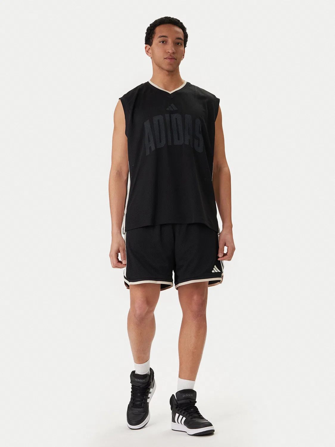 Мужская майка свободного кроя Stadium Adidas, черный — фото 2