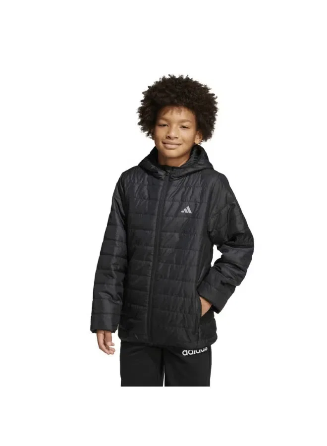 Куртка утепленная Essentials light padded jacket kids Adidas, черный — фото 2