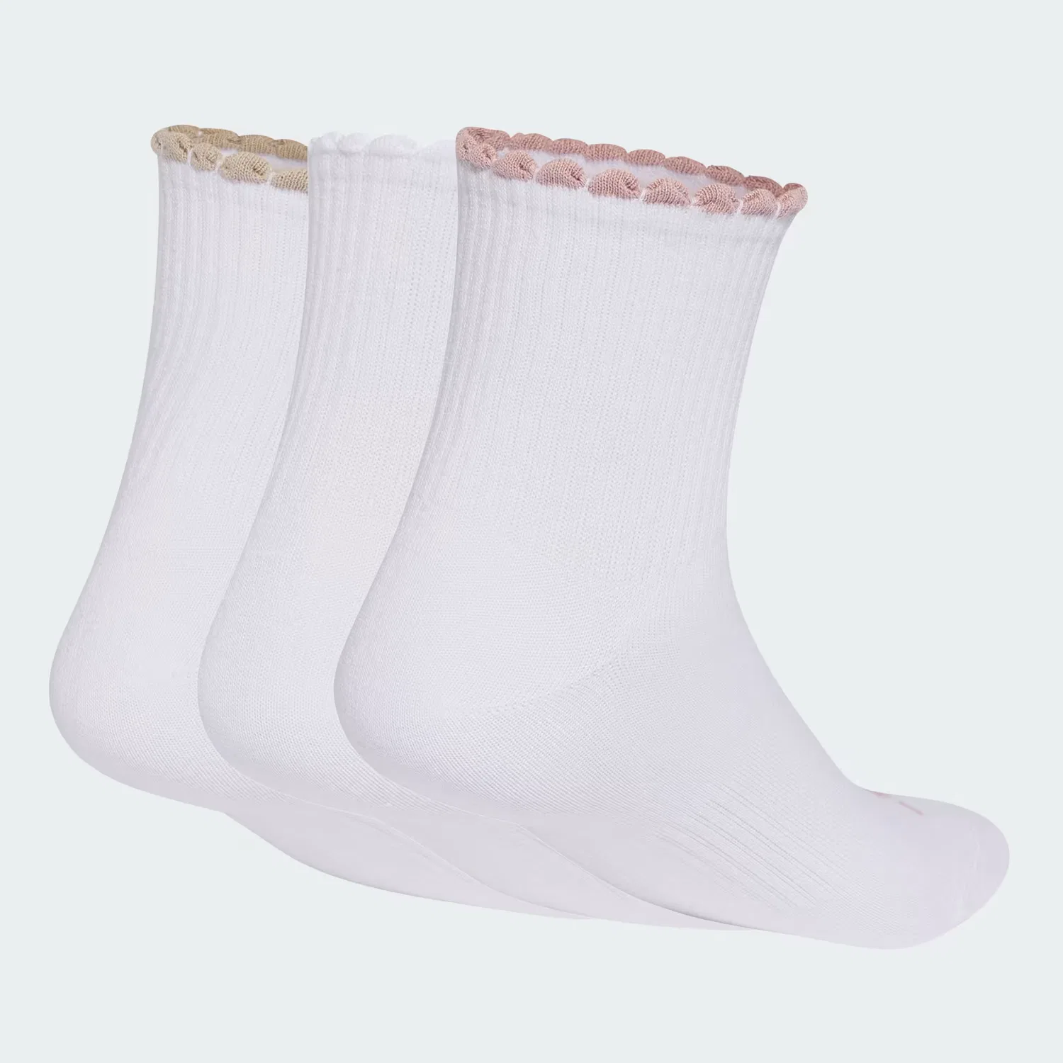 Женские носки-квартеры с поддержкой свода стопы, 3 пары, Adidas Performance, белый/Wonder Beige/Wonder Taupe/Dual Lilac — фото 2