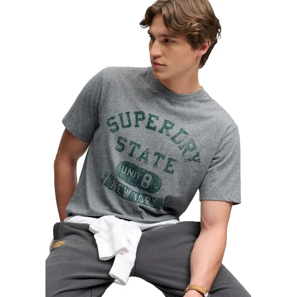 Мужская футболка свободного кроя Athletic Essential Superdry, Grey — фото 4
