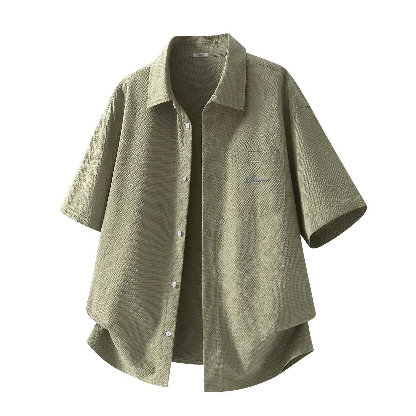 Детская рубашка с лацканом MINISO, Mugwort Green
