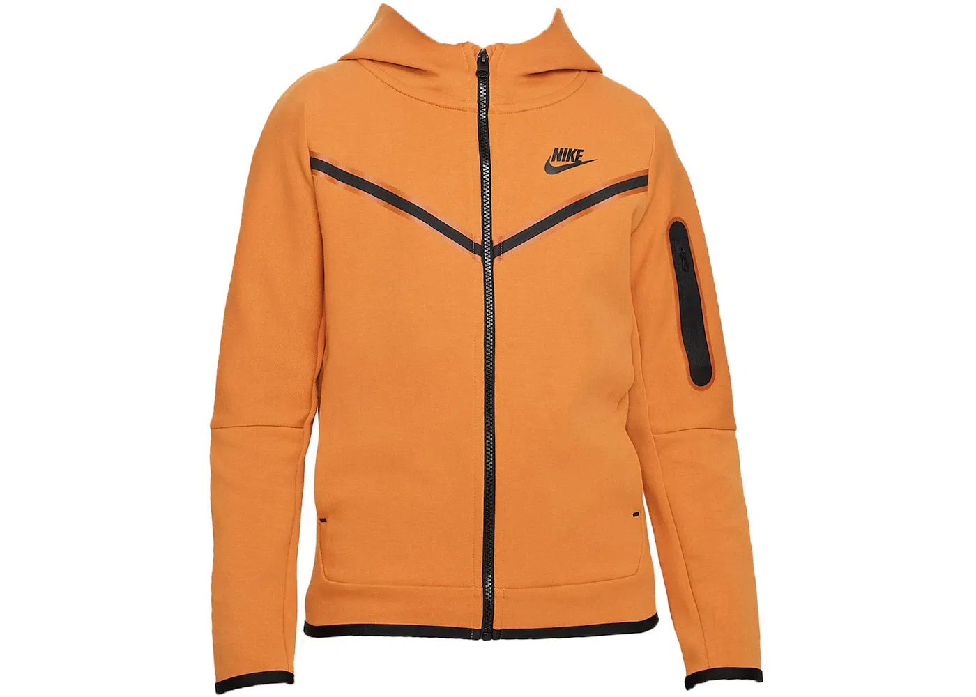 Детская худи из футера с полной застежкой-молнией Nike Sportswear Tech Fleece, Monarch/Black