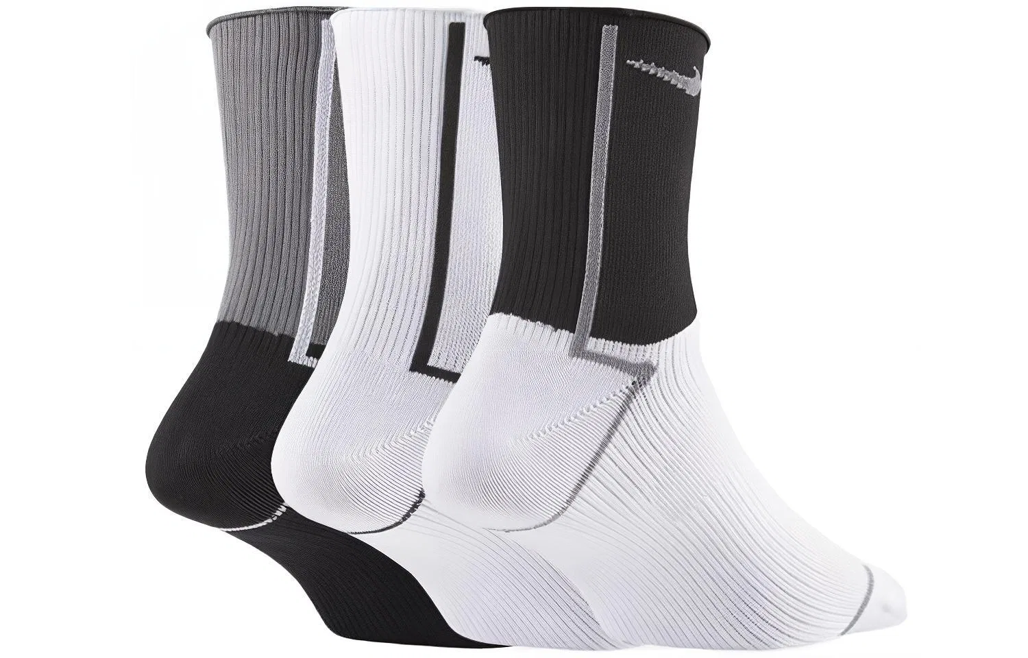 Детские носки гольфы с логотипом Nike, комплект из 3 пар, Nike, Black — фото 3
