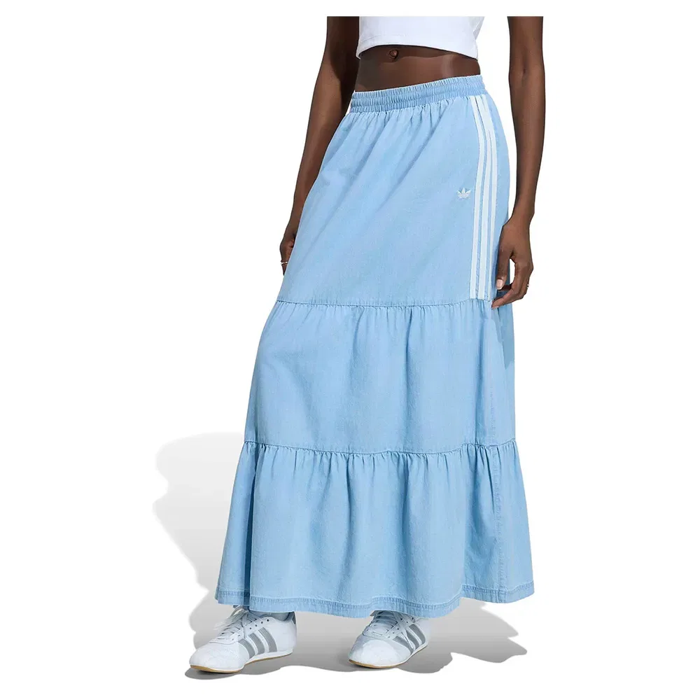 Джинсовая юбка OG Adidas Originals, синий