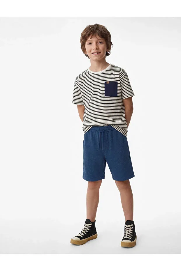 Детские шорты для мальчиков хлопковые Straight Leg Koton, Navy Blue