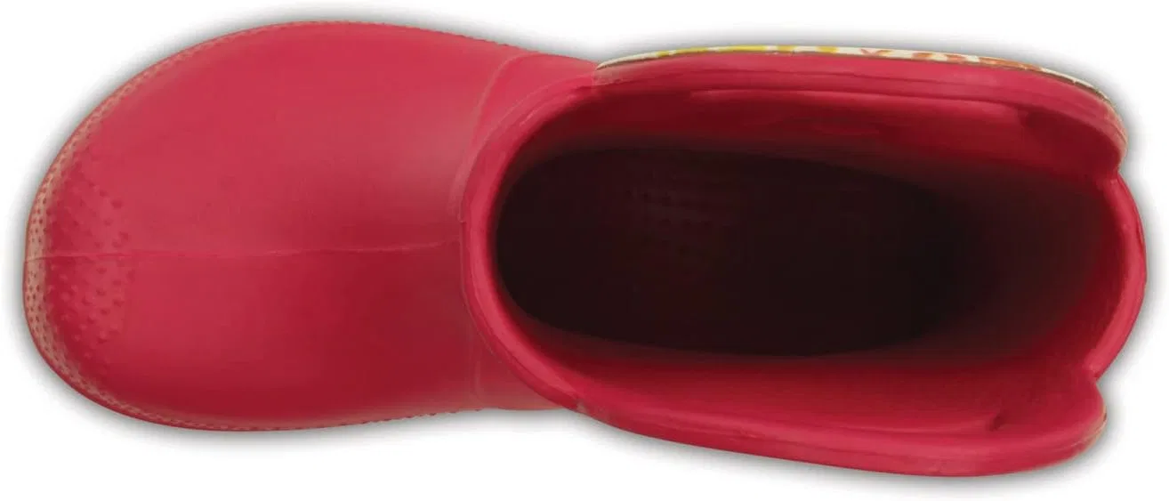 Детские сапоги для девочек с принтом Sea Life Crocs, Raspberry — фото 4