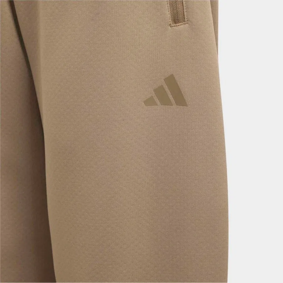 Спортивные брюки для мальчика с широкими штанинами и карманами adidas, Бежевый — фото 4