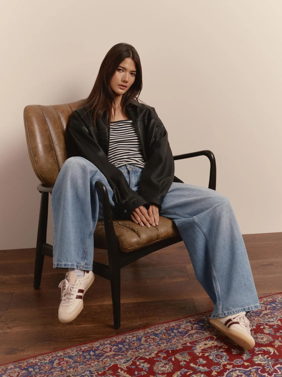 Куртка-бомбер Oversized с воротником Superdry, черный — фото 4