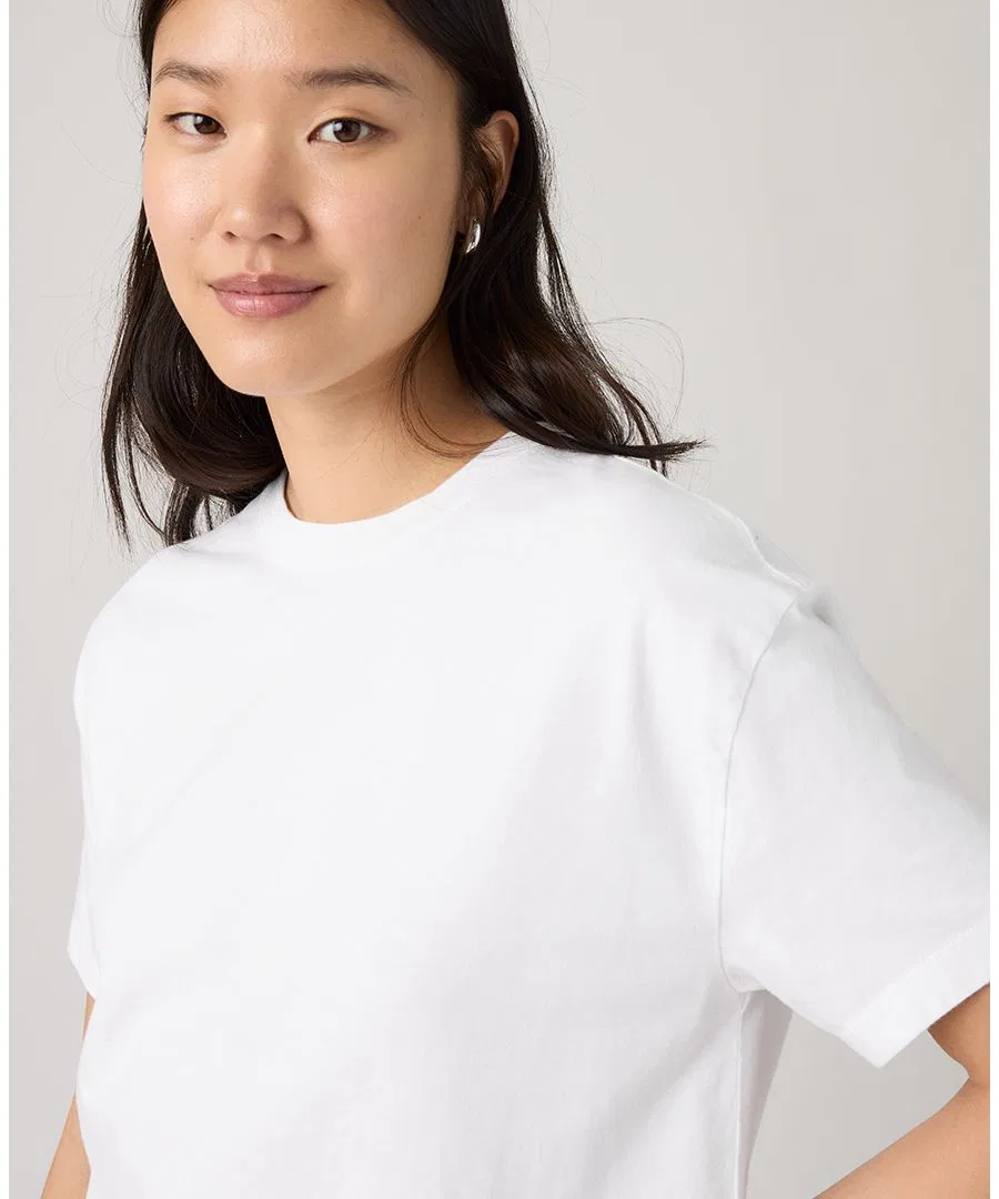 Женская футболка с круглым вырезом, укороченная Levi's, Bright White — фото 2