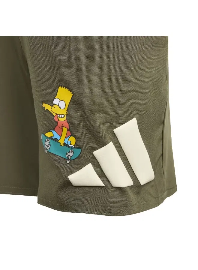 Шорты для плавания с принтом The Simpsons Adidas, оливковый — фото 3