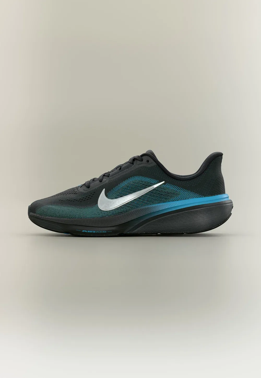 Кроссовки Air Zoom Pegasus 42 унисекс - для бега по улицам Nike Performance, Black/Metallic Silver-Coloured/Light Current Blue/Anthracite