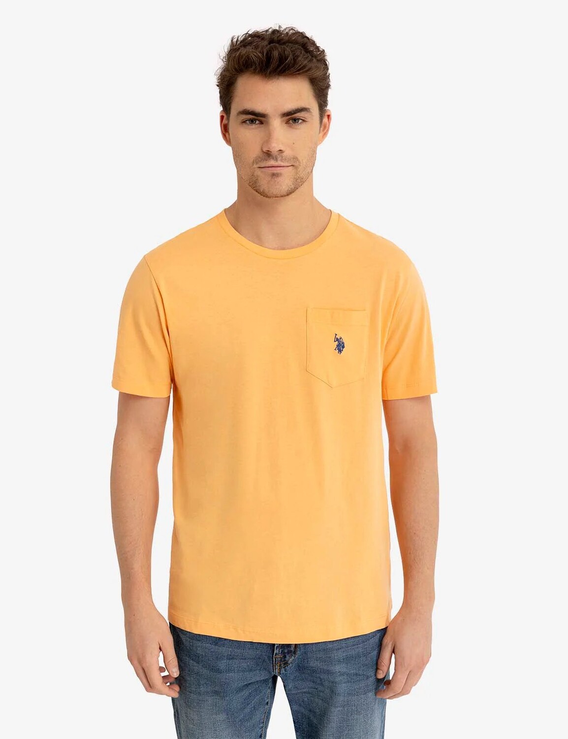 

Футболка с карманом U.S. Polo Assn., персиковый