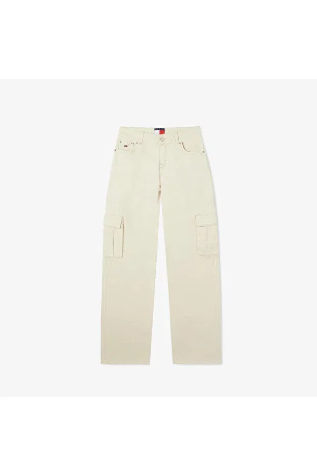 Женские брюки прямого кроя Tommy jeans sophie denim, 1cd Krem Tommy Hilfiger — фото 2