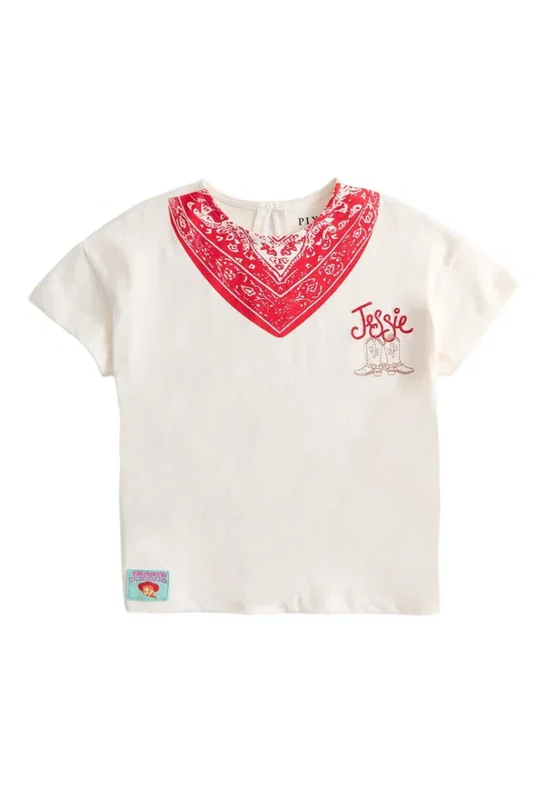 Футболка с вышивкой Unisex T-shirt Marks & Spencer, ecru, экрю