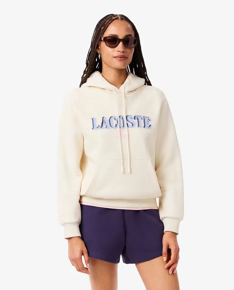 Худи Lacoste Blanco с логотипом