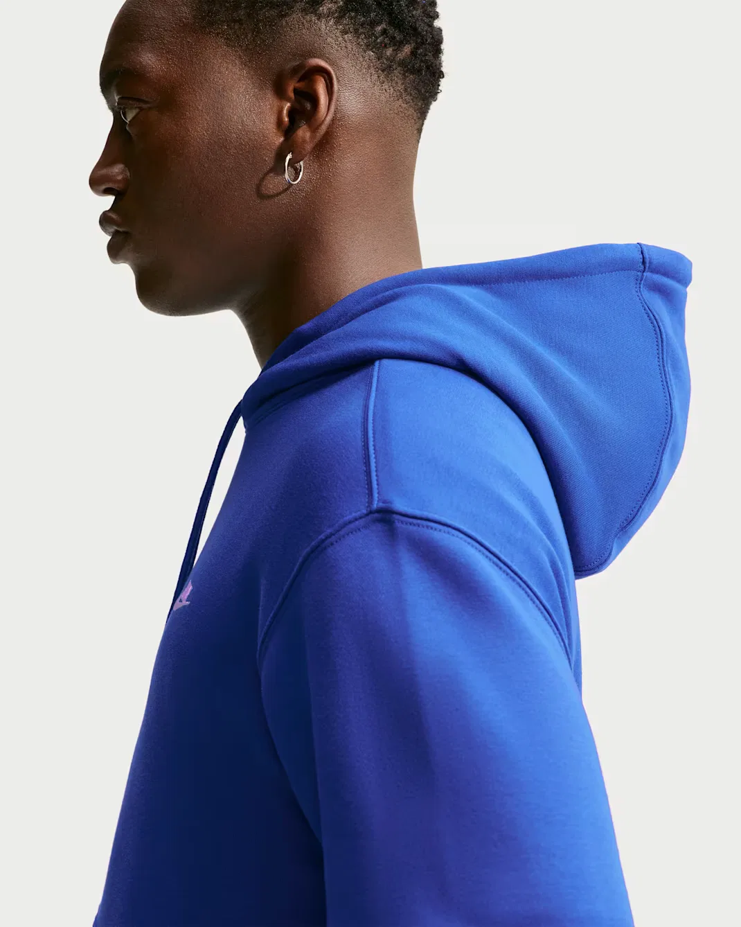 Мужская флисовая толстовка с капюшоном Nike Club, Old Royal/Old Royal/White — фото 2