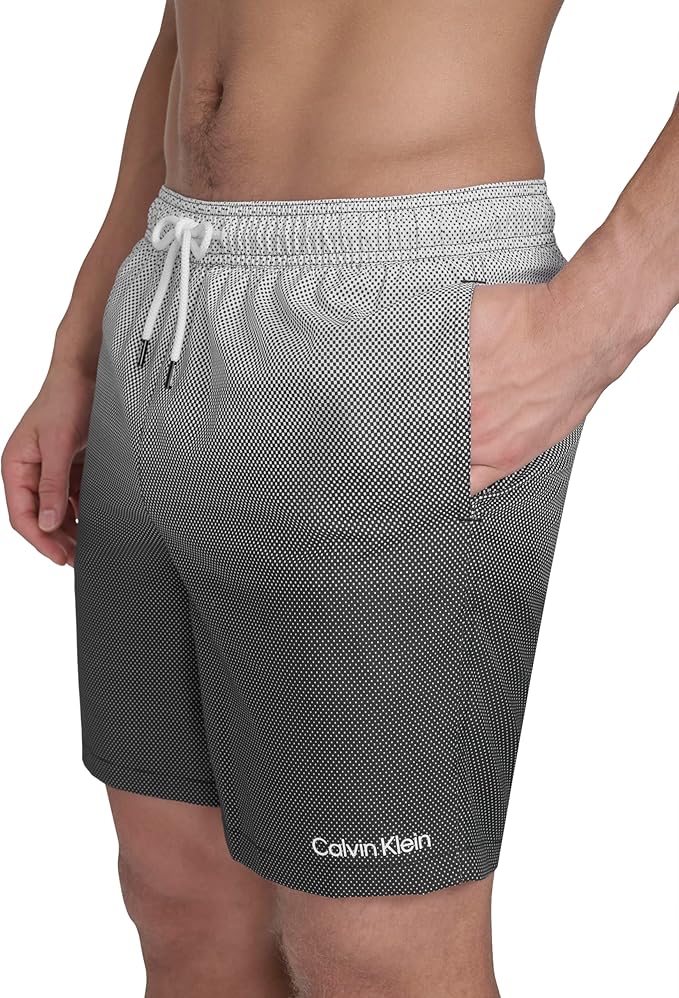 Плавательные шорты Calvin Klein Volley Quick Dry Lightweight, черно-серый — фото 3