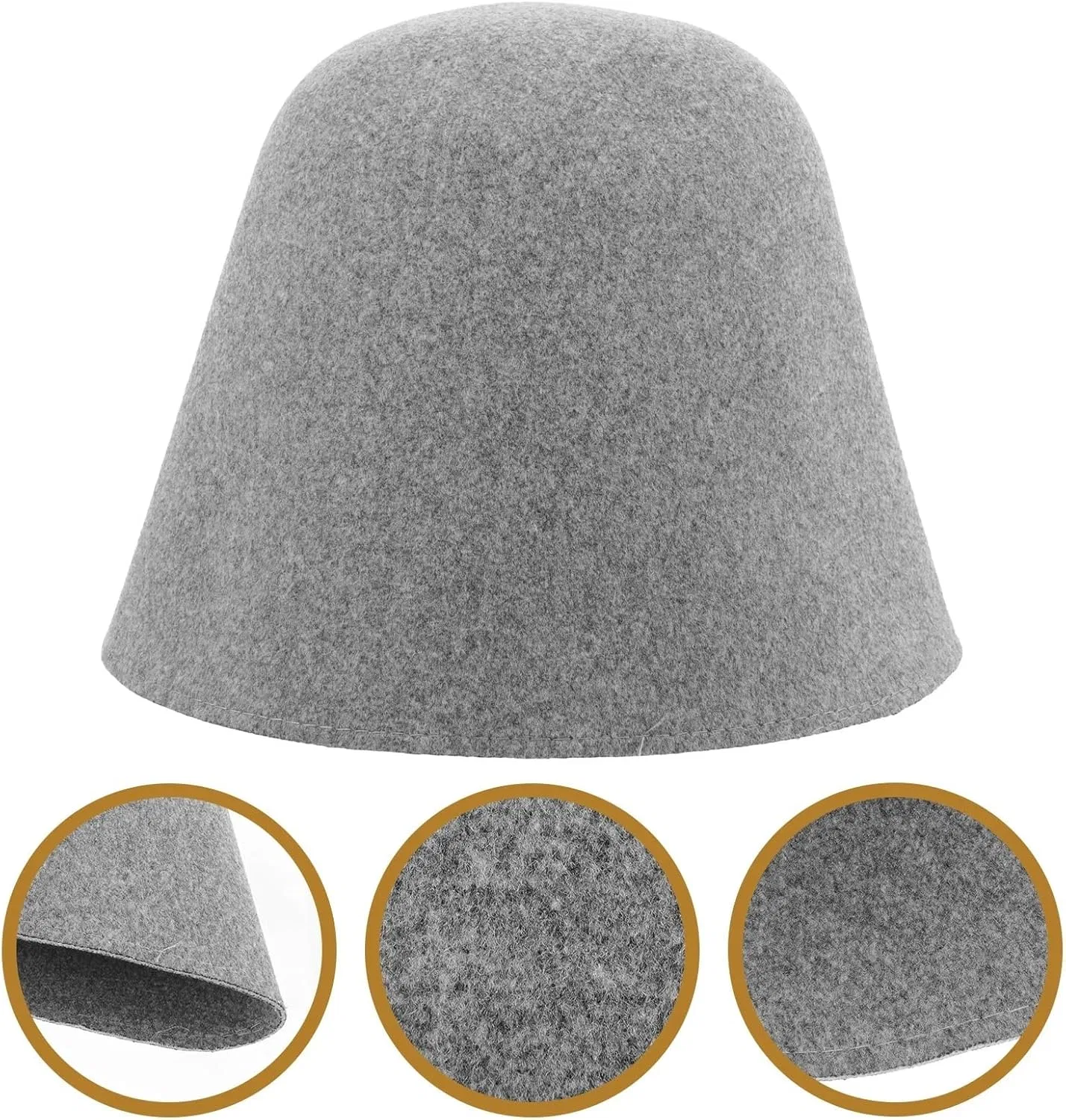 Войлочная шапка для сауны, Grey, 22x22x14 см, 50 г Zonshjdkr — фото 3