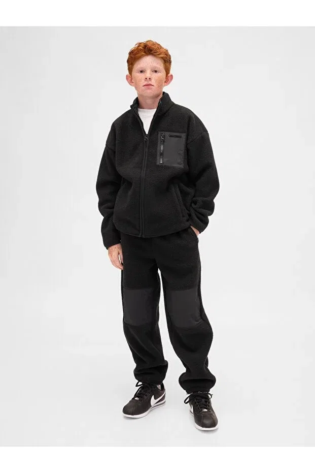 Детская куртка из флиса с принтом Gap, Black-000 — фото 4