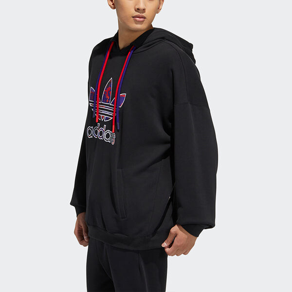 Толстовка Men's adidas originals Cny 2 Logo Subject Printing Drawstring Sports Black, черный — фото 4