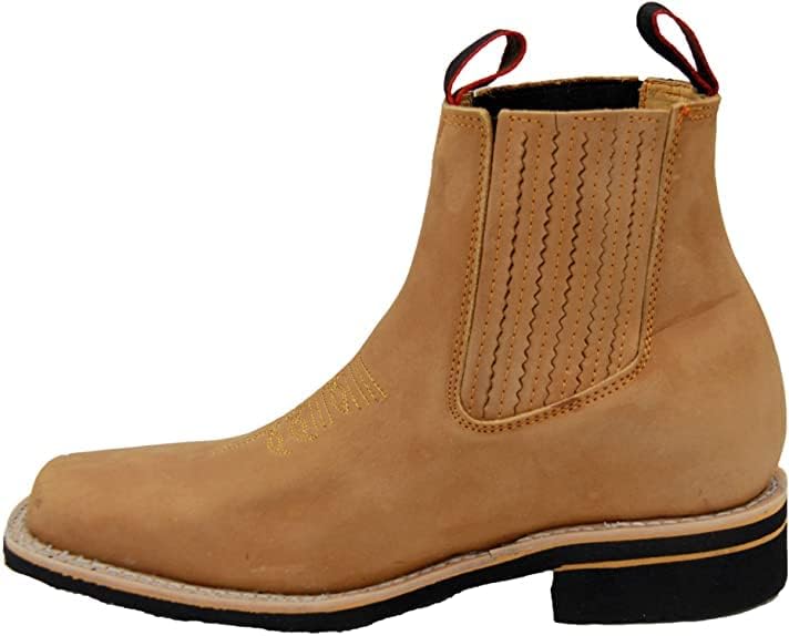 

Мужские короткие ботинки Chaparral до щиколотки с ковбойским западным стилем для родео El Botin Rodeo с квадратным носком, из натуральной кожи, Luna