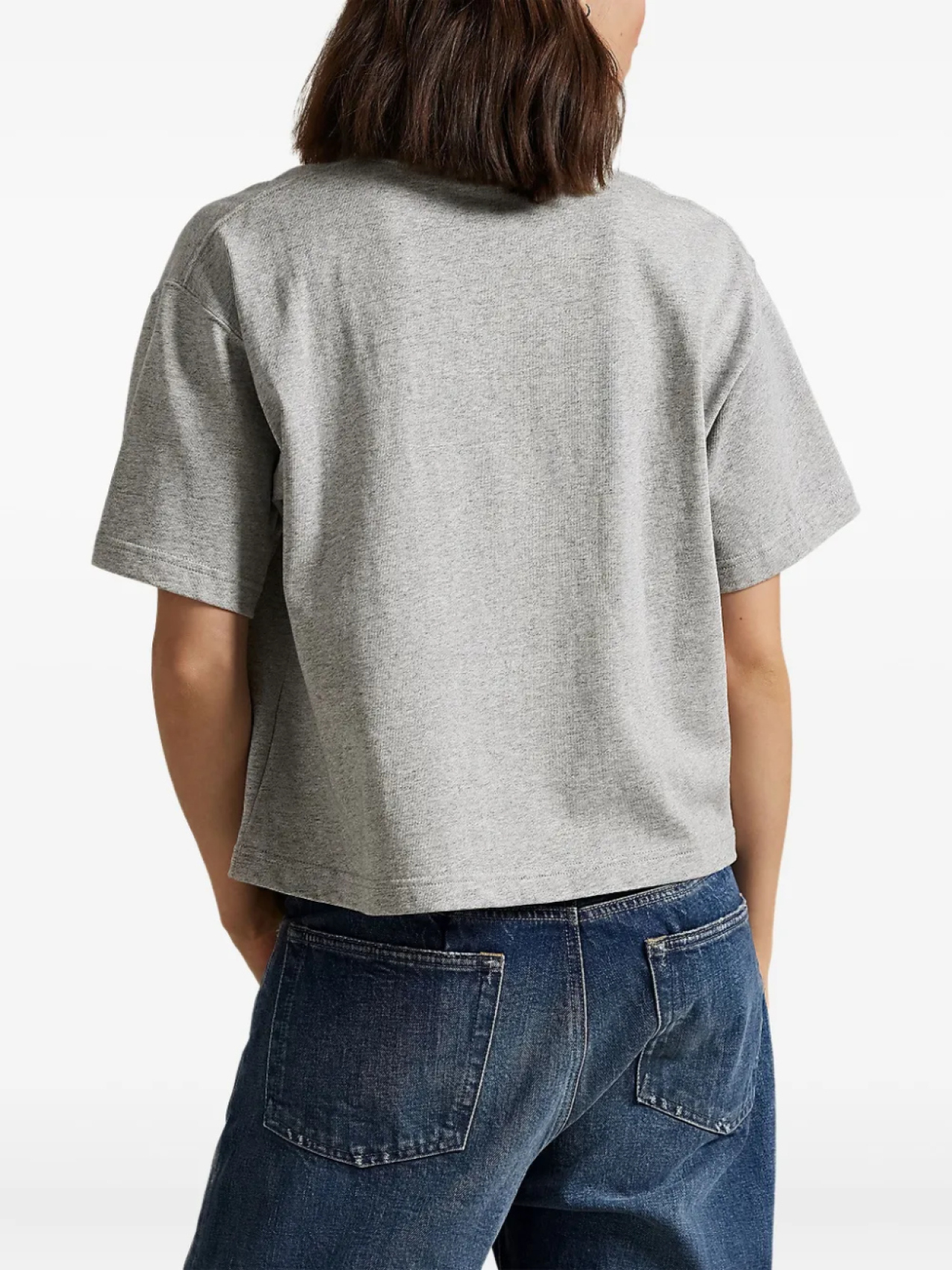 Polo Ralph Lauren футболка с вышивкой Polo Pony, серый — фото 4