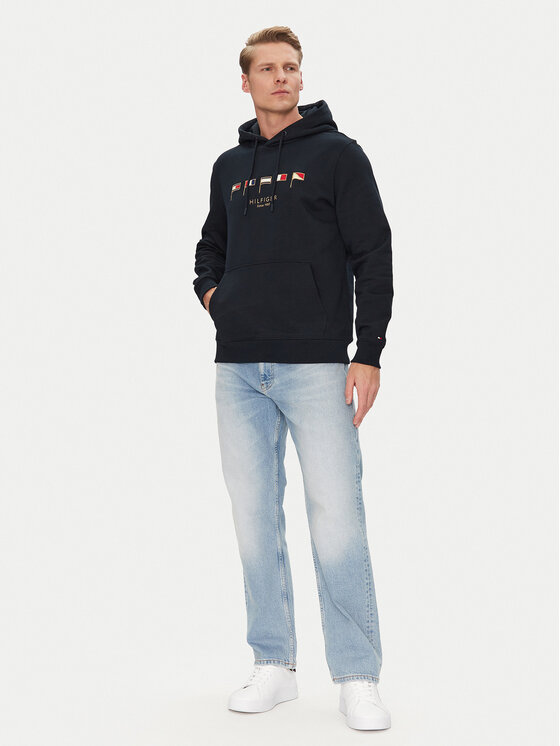Толстовка обычного кроя Multi Flags MW0MW38666 Tommy Hilfiger, синий — фото 2