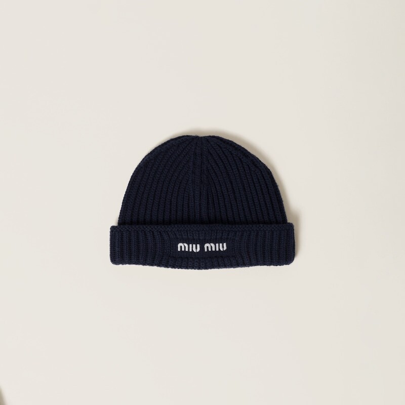 

Шерстяная шапка Miu Miu, синий
