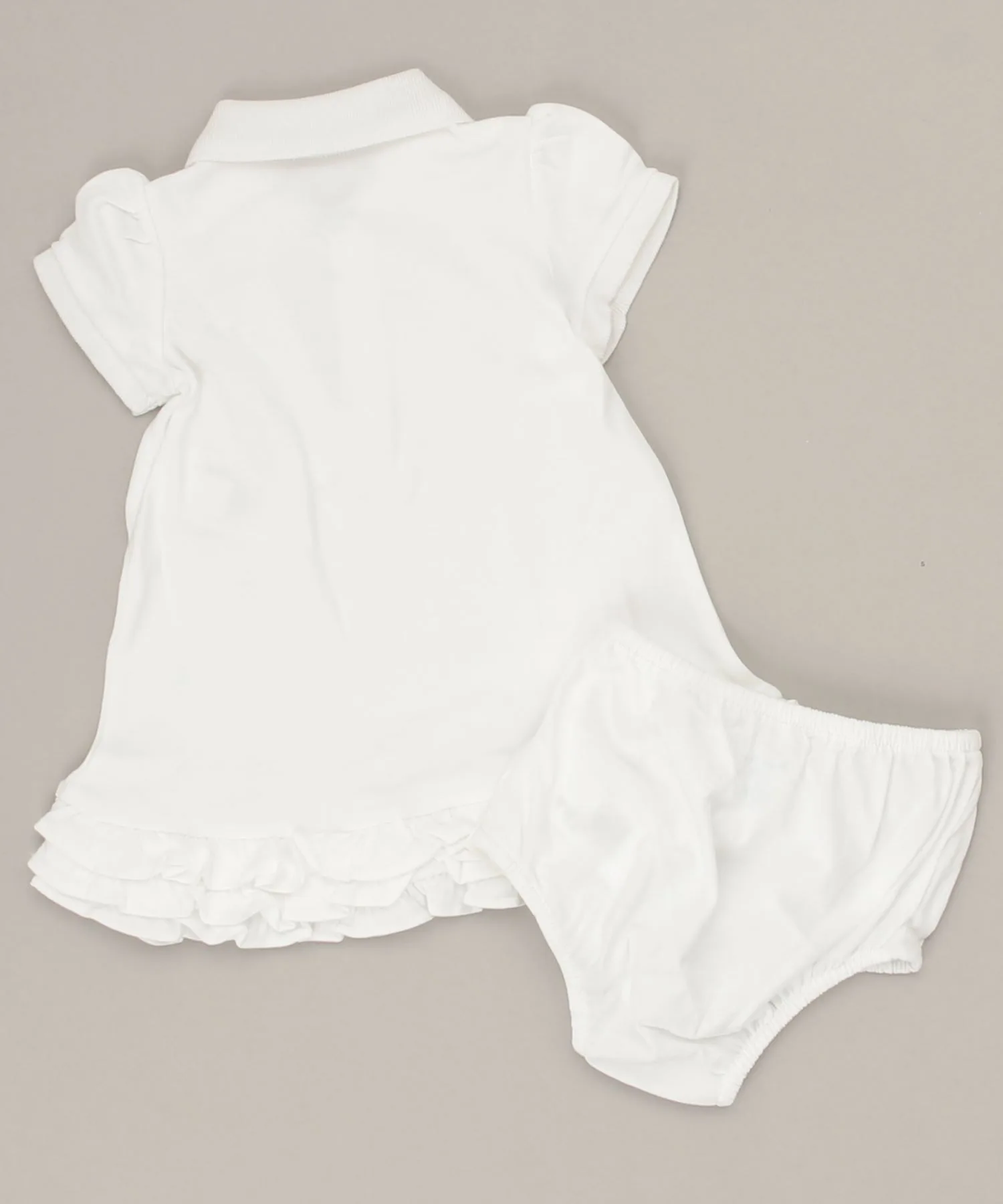 Детское платье POLO RALPH LAUREN CHILDRENSWEAR с рюшами и блумером — фото 4