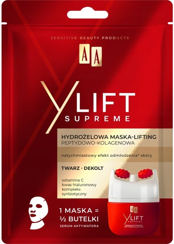 

Гидрогелевая пептидно-коллагеновая лифтинг-маска Oceanic AA Y Lift Supreme, 1 шт.