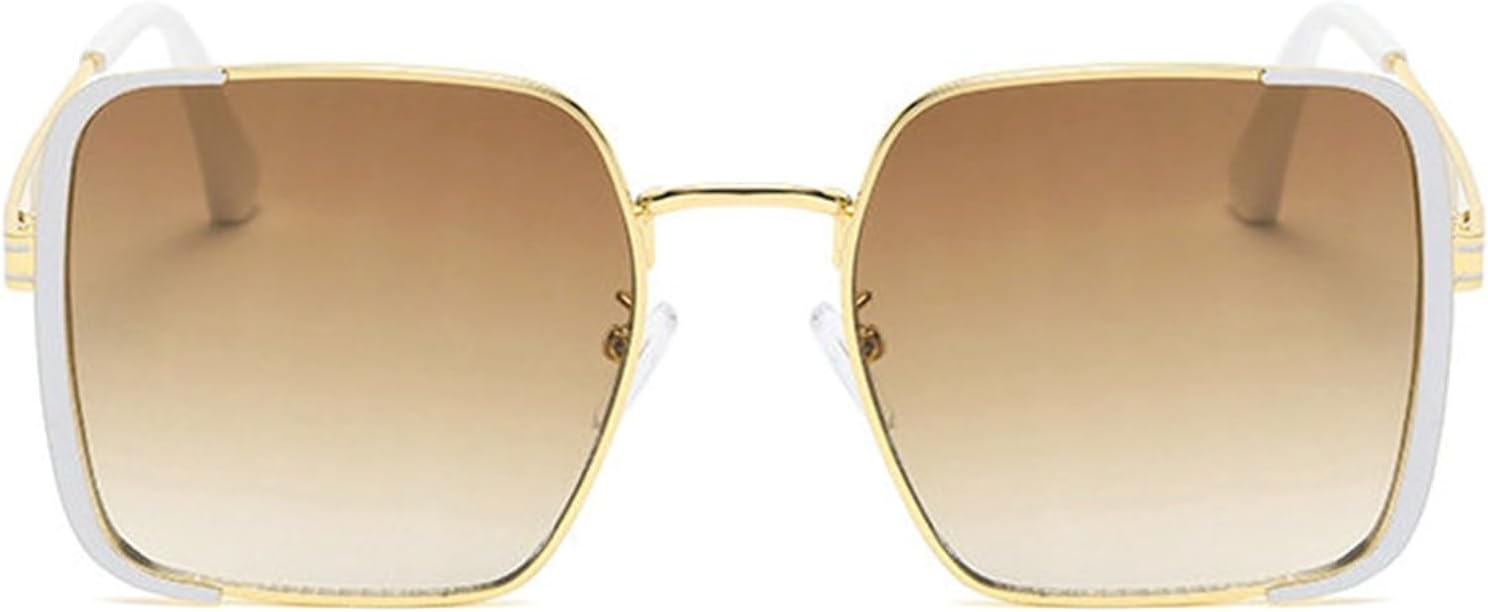 

Солнцезащитные очки Helena Fashion Square Vintage для женщин и мужчин, дизайнерские металлические солнцезащитные очки большого размера, популярные черные очки для женщин и мужчин, C3