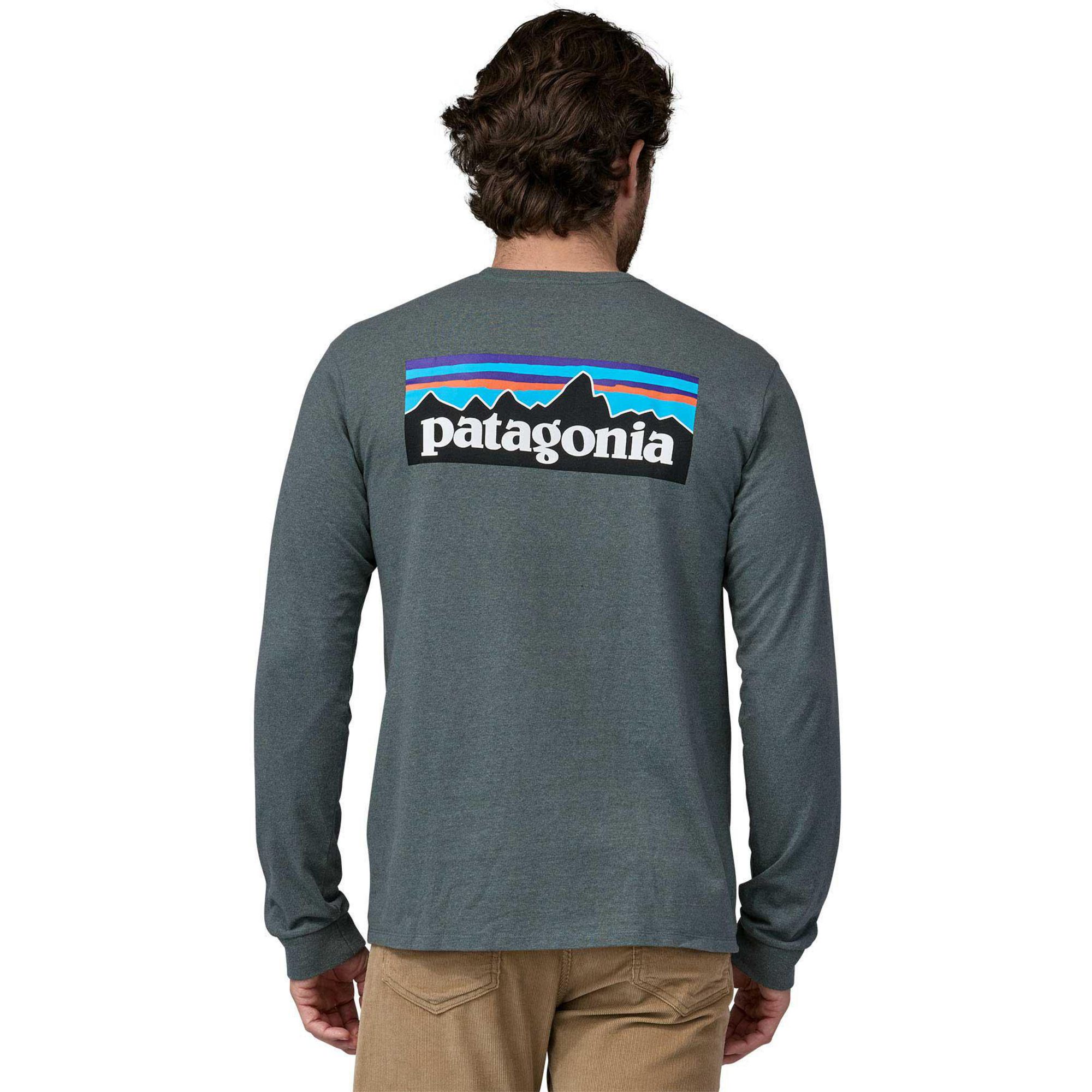 

Мужская футболка с длинными рукавами с логотипом P-6 Responsibili-Tee Patagonia, Nouveau Green, Зеленый, Мужская футболка с длинными рукавами с логотипом P-6 Responsibili-Tee Patagonia, Nouveau Green