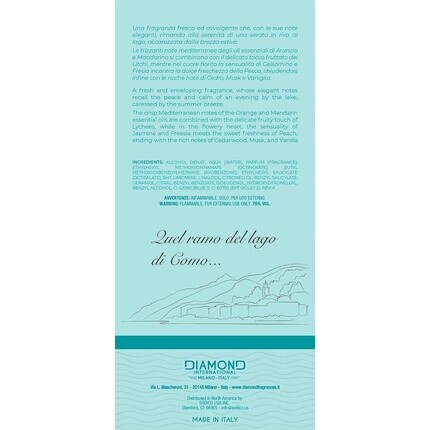 Diamond International Bellagio Turquoise Eau De Parfum Women'S Fragrance With Fruity And Floral Scent Made In Italy 300m — фото 3